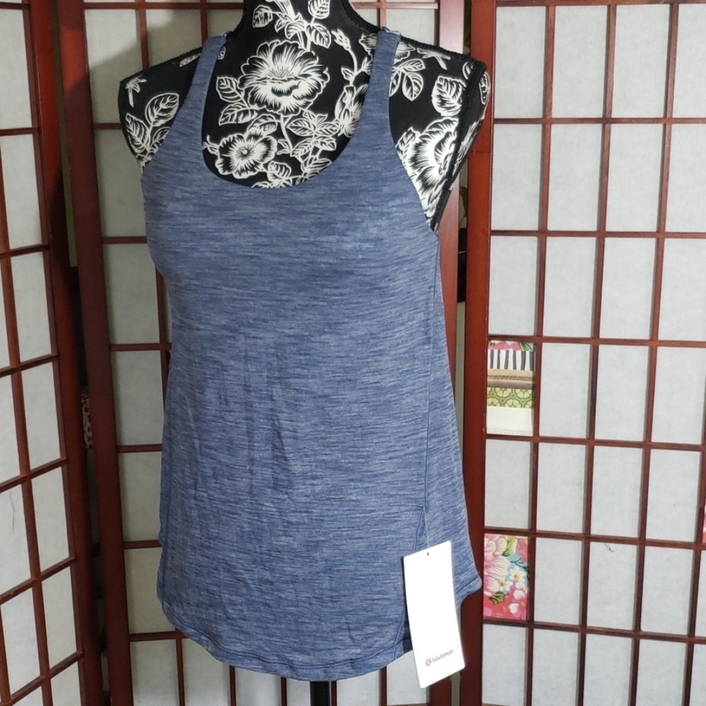 Lululemon Moment To Movement 2 in 1 Tank 4 Blue/gray New Top Size 4